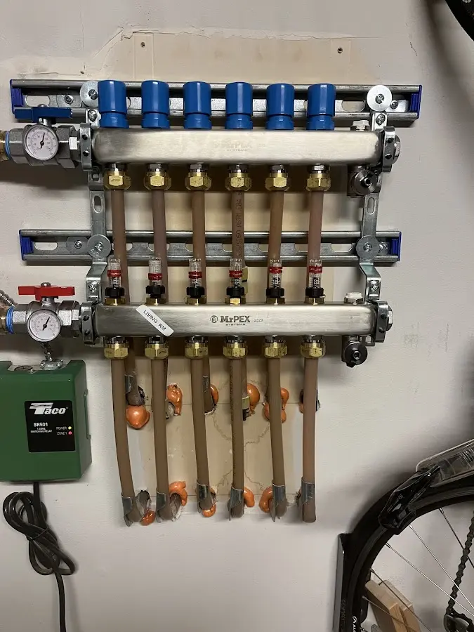 Plumber performing Gas Line Installation at a residential property in Springtown